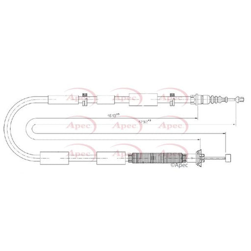 Apec Handbrake Cable Right Rear CAB1842