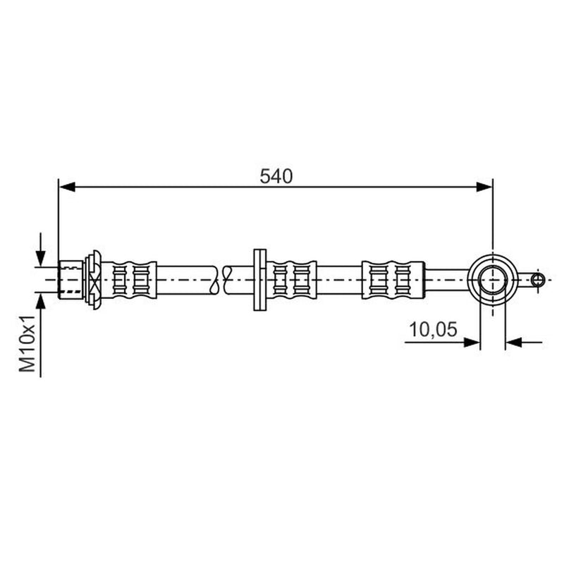 Bosch Brake Hydraulic Hose Line Front Right 1 987 476 833