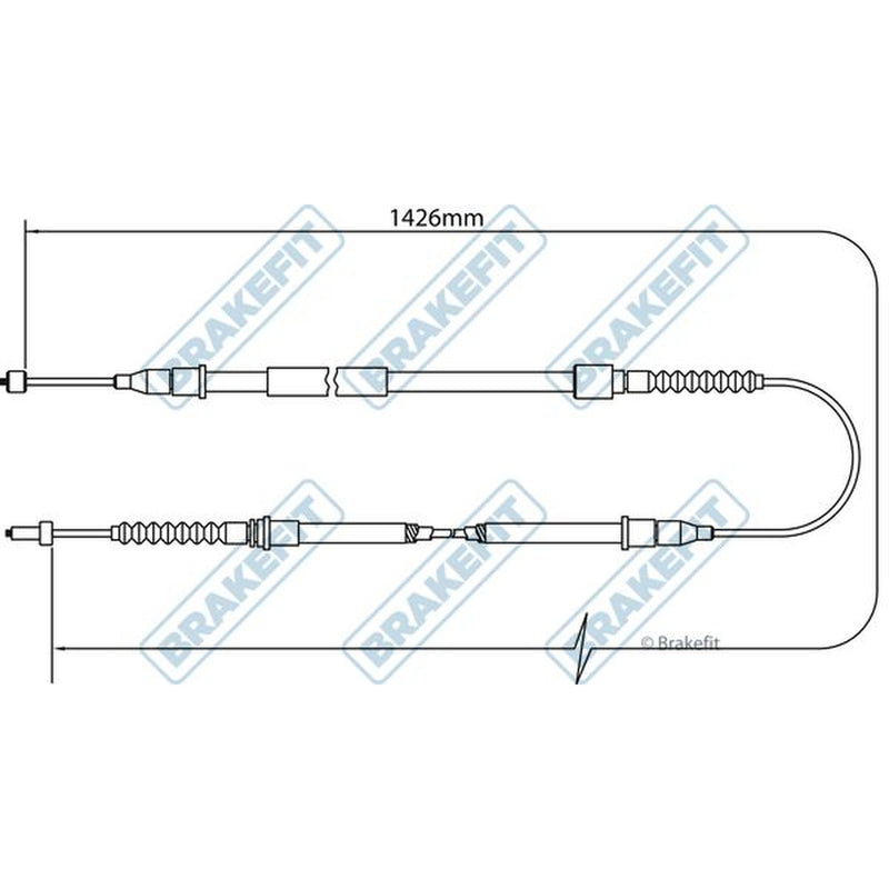 Apec Handbrake Cable Left Rear BBC3465
