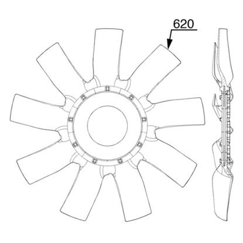 Mahle Radiator Cooling Fan Blade CFW 91 000P