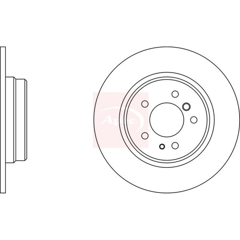 Apec 2 x Solid Rear Brake Discs DSK2010