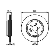 Bosch 2 x Solid Rear Brake Discs 0 986 478 995