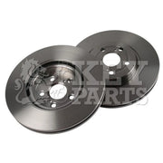 Key Parts 2 x Vented Front Brake Discs KBD4459