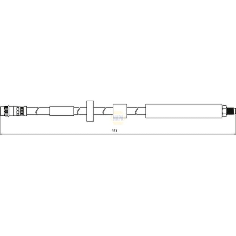 NAPA Brake Hydraulic Hose Line Front NBH1206