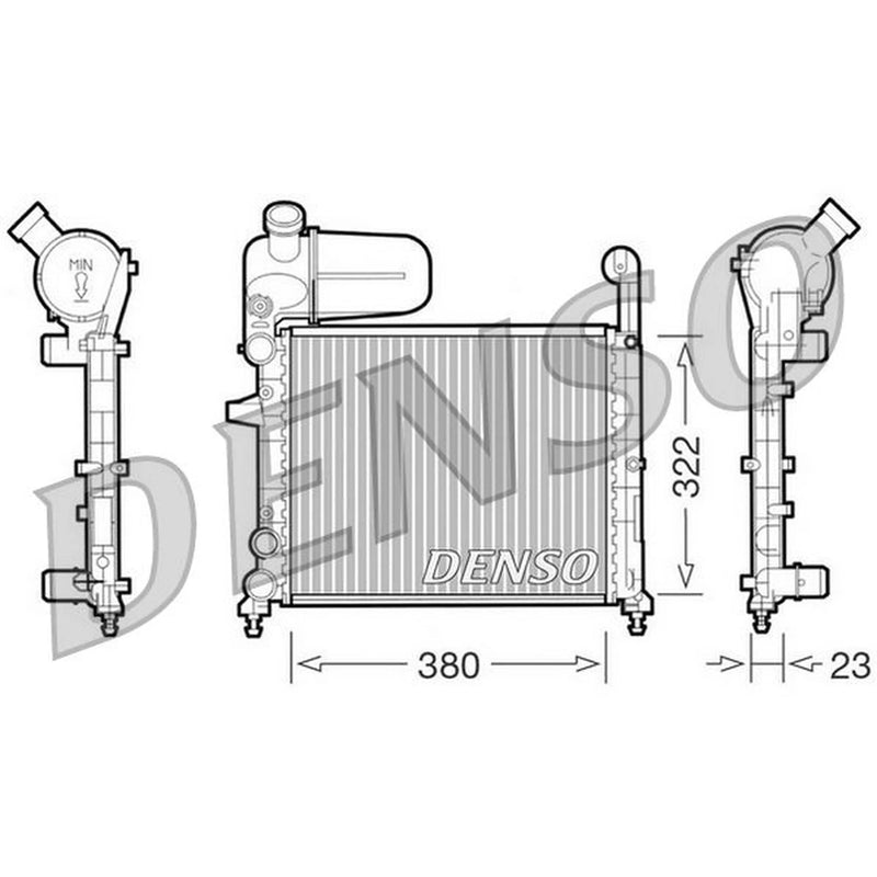 Denso Engine Radiator DRM09134