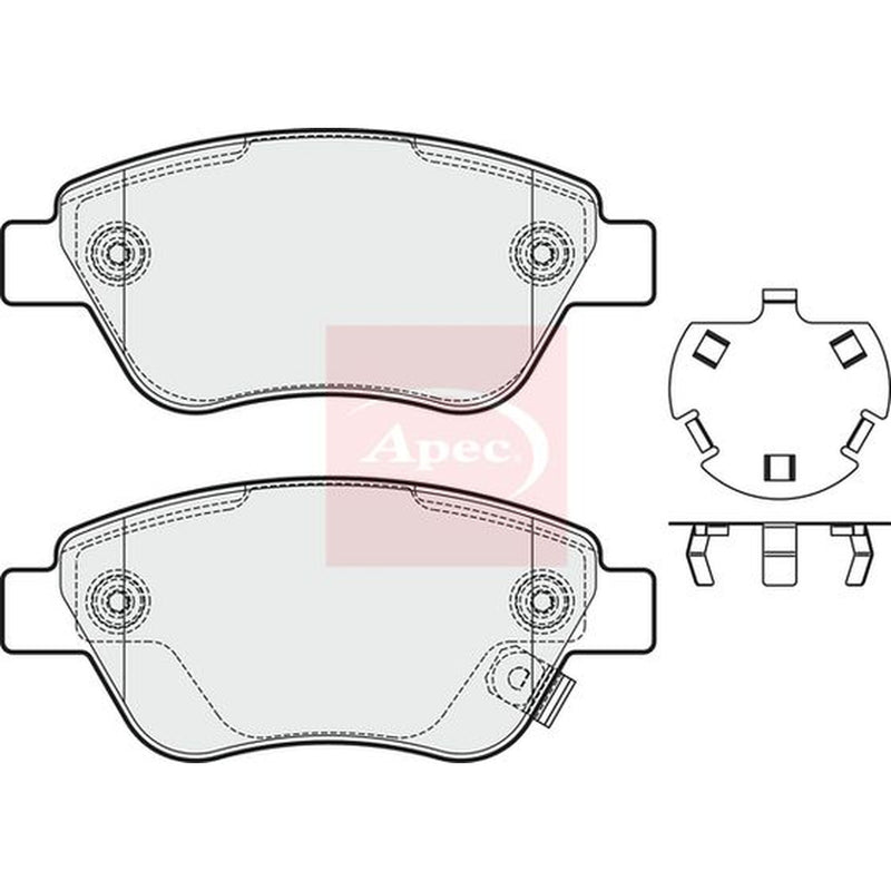 Apec Front Brake Pad Set PAD2002