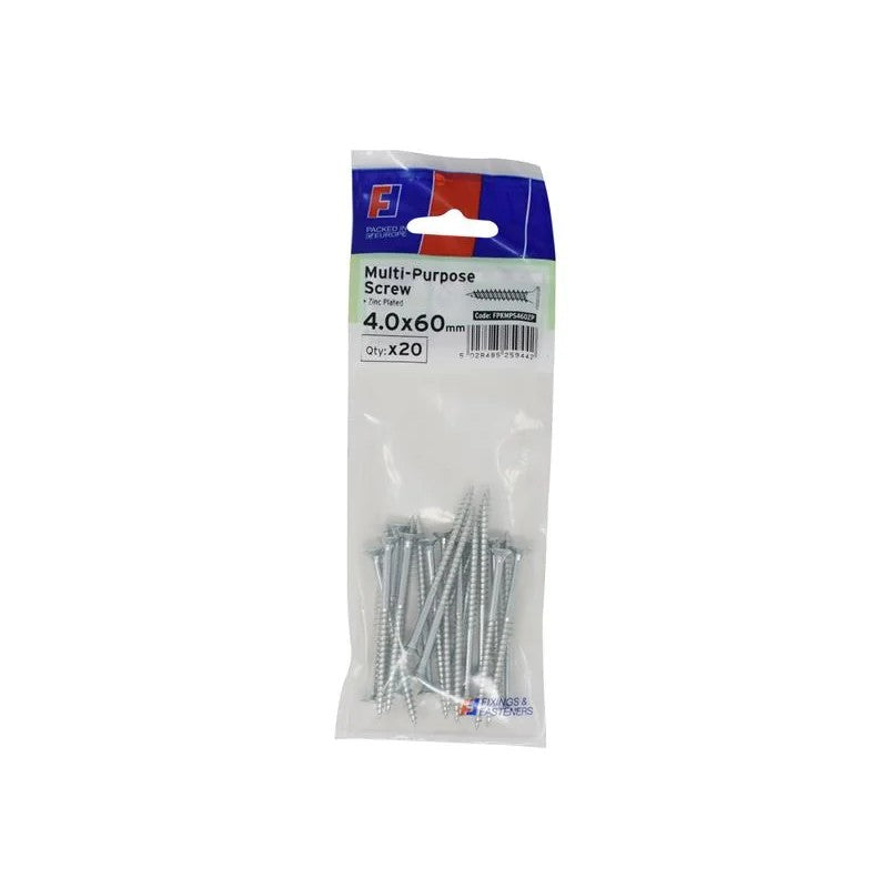 ForgeFix Multi-Purpose Pozi Screw CSK ST ZP 4.0 x ForgePack 20 25-70mm