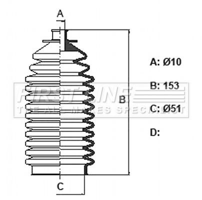 First Line Steering Bellow Kit