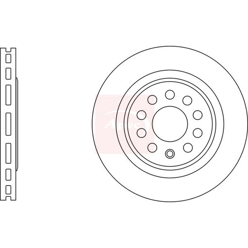 Apec 2 x Vented Front Brake Discs DSK3167