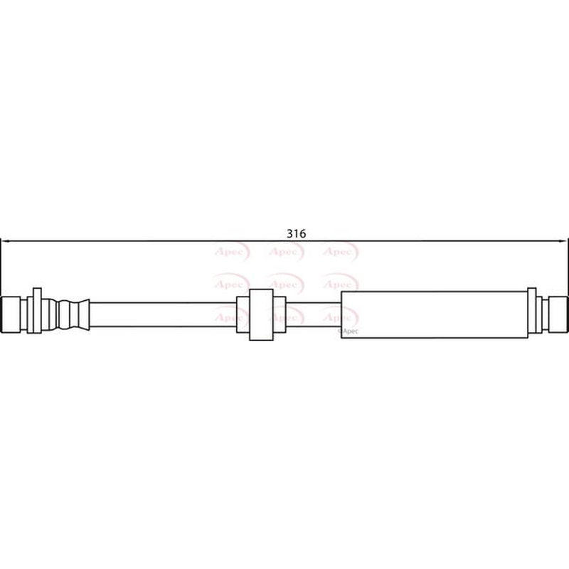 Apec Brake Hydraulic Hose Line Rear HOS4150