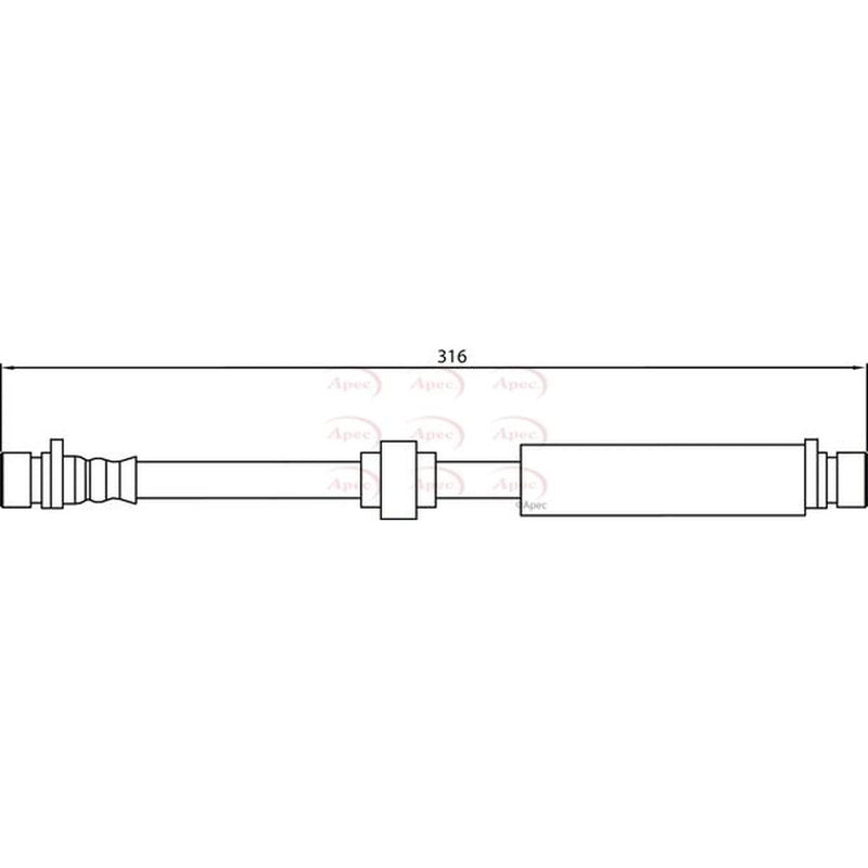 Apec Brake Hydraulic Hose Line Rear HOS4150