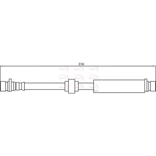 Apec Brake Hydraulic Hose Line Rear HOS4150