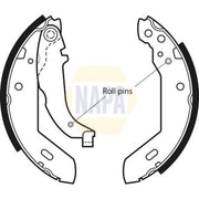 NAPA Brake Shoe Set Axle Kit NBS1009