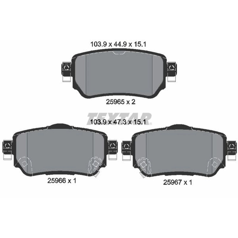 Textar Rear Brake Pad Set 2596501