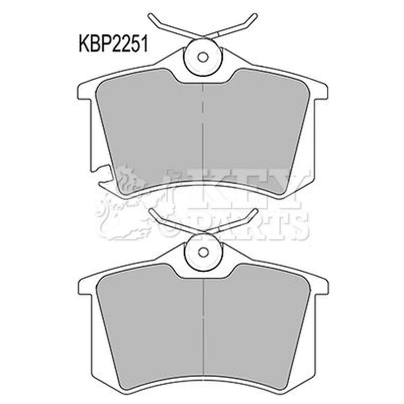 Key Parts 4 x Rear Brake Pad Set KBP2251