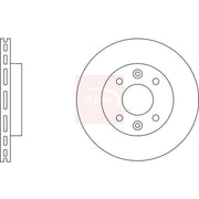 Apec 2 x Vented Front Brake Discs DSK199