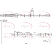 Apec Handbrake Cable Right Rear CAB1343