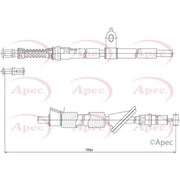 Apec Handbrake Cable Right Rear CAB1343