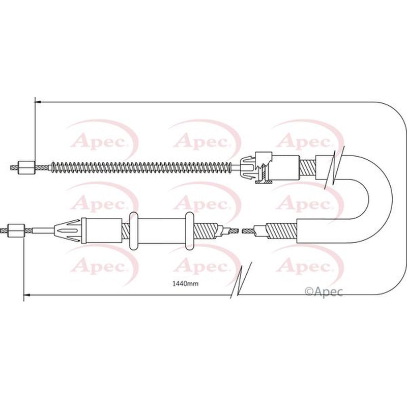 Apec Handbrake Cable Right Rear CAB1371