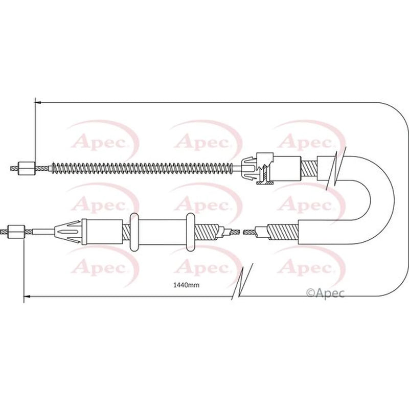 Apec Handbrake Cable Right Rear CAB1371