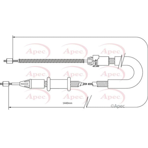 Apec Handbrake Cable Right Rear CAB1371