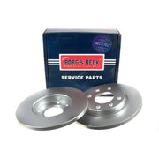 Borg & Beck 2 x Solid Front Brake Discs BBD4098