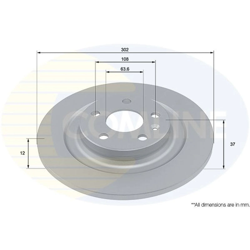 Comline 2 x Solid Rear Brake Discs ADC4001