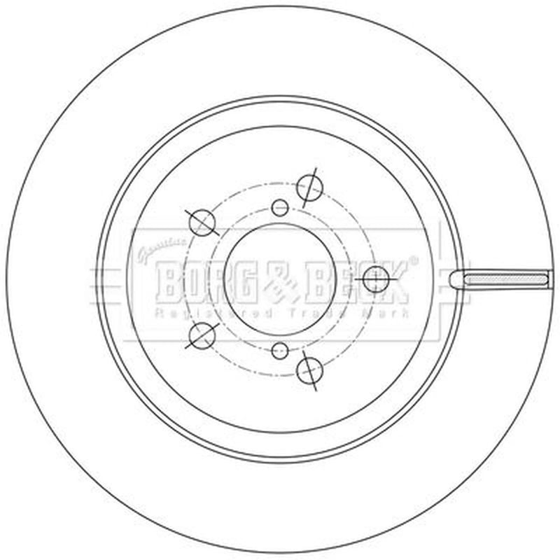 Borg & Beck 2 x Vented Rear Brake Discs BBD5602