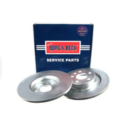 Borg & Beck 2 x Solid Rear Brake Discs BBD5540