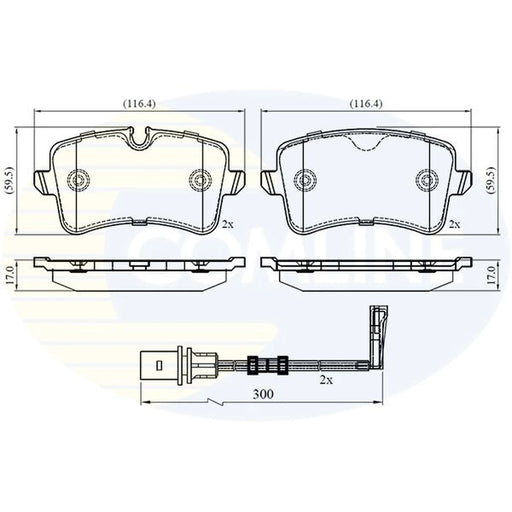 Comline 4 x Rear Brake Pad Set CBP22391