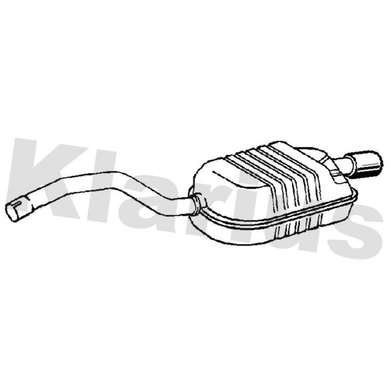Klarius Box With Tail Pipe Rear VO482W