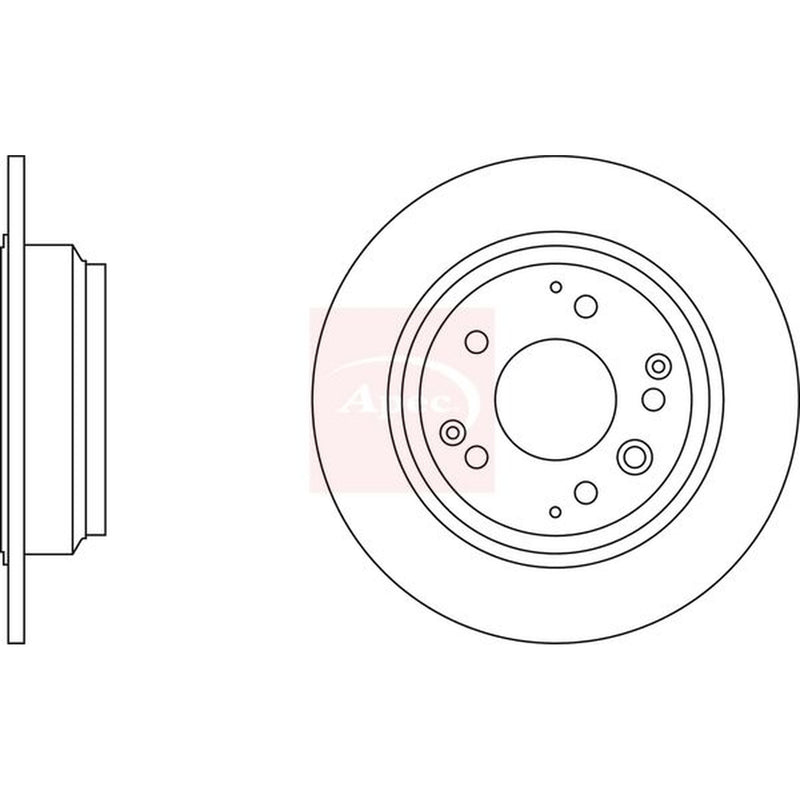 Apec 2 x Solid Rear Brake Discs DSK739