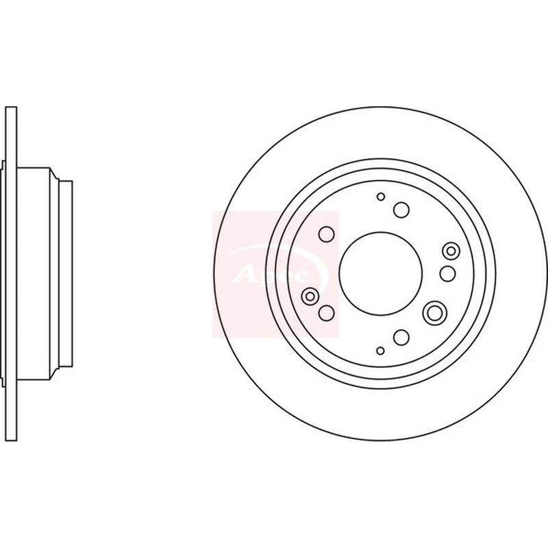 Apec 2 x Solid Rear Brake Discs DSK739