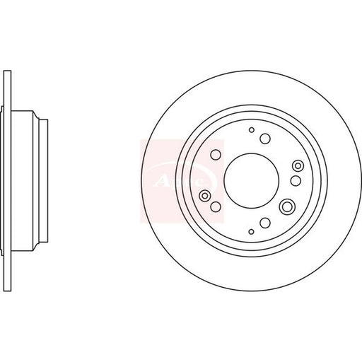 Apec 2 x Solid Rear Brake Discs DSK739