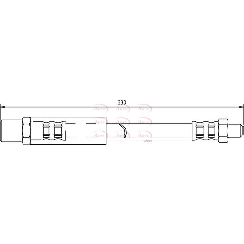 Apec Brake Hydraulic Hose Line Front HOS3111