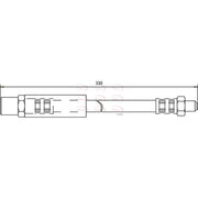 Apec Brake Hydraulic Hose Line Front HOS3111