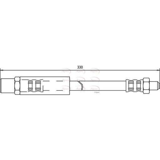 Apec Brake Hydraulic Hose Line Front HOS3111