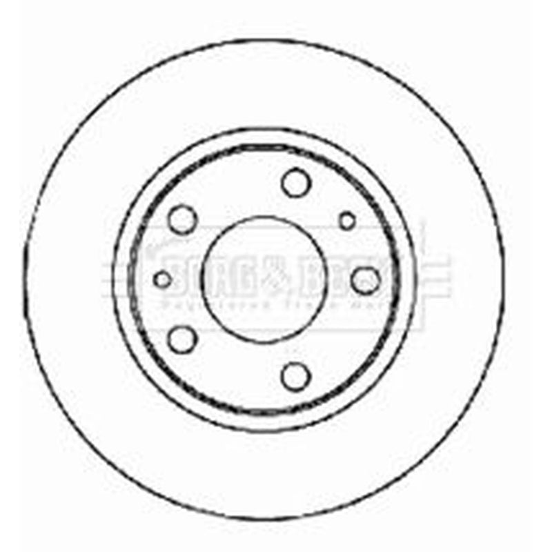 Borg & Beck 2 x Solid Front Brake Discs BBD4412