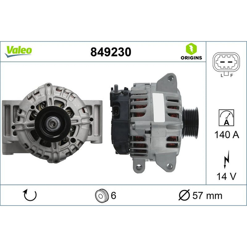 Valeo Car Alternator 12V 849230