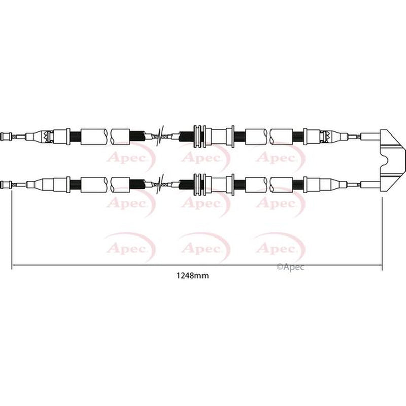 Apec Handbrake Cable Centre CAB1450