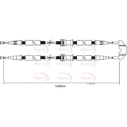Apec Handbrake Cable Centre CAB1450
