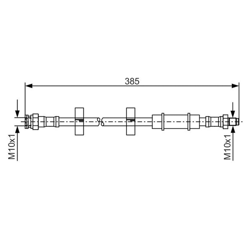 Bosch Brake Hydraulic Hose Line Front 1 987 476 460