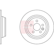 Apec 2 x Solid Rear Brake Discs DSK2491
