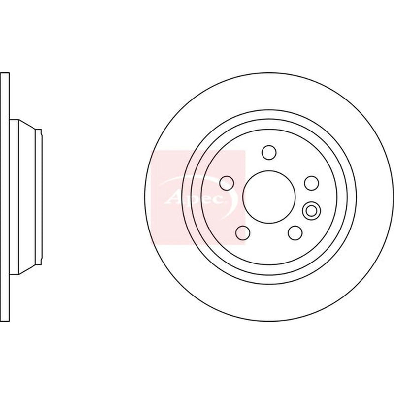 Apec 2 x Solid Rear Brake Discs DSK2491