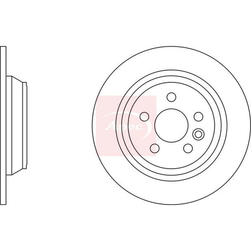 Apec 2 x Solid Rear Brake Discs DSK2491