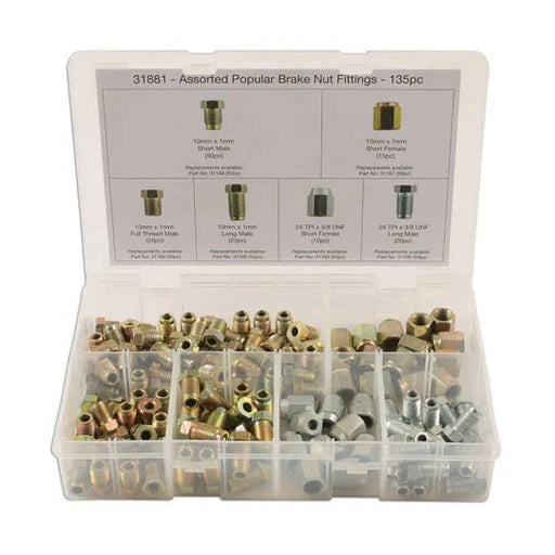 Connect Assorted Brake Nut Fittings 135pc - CPL