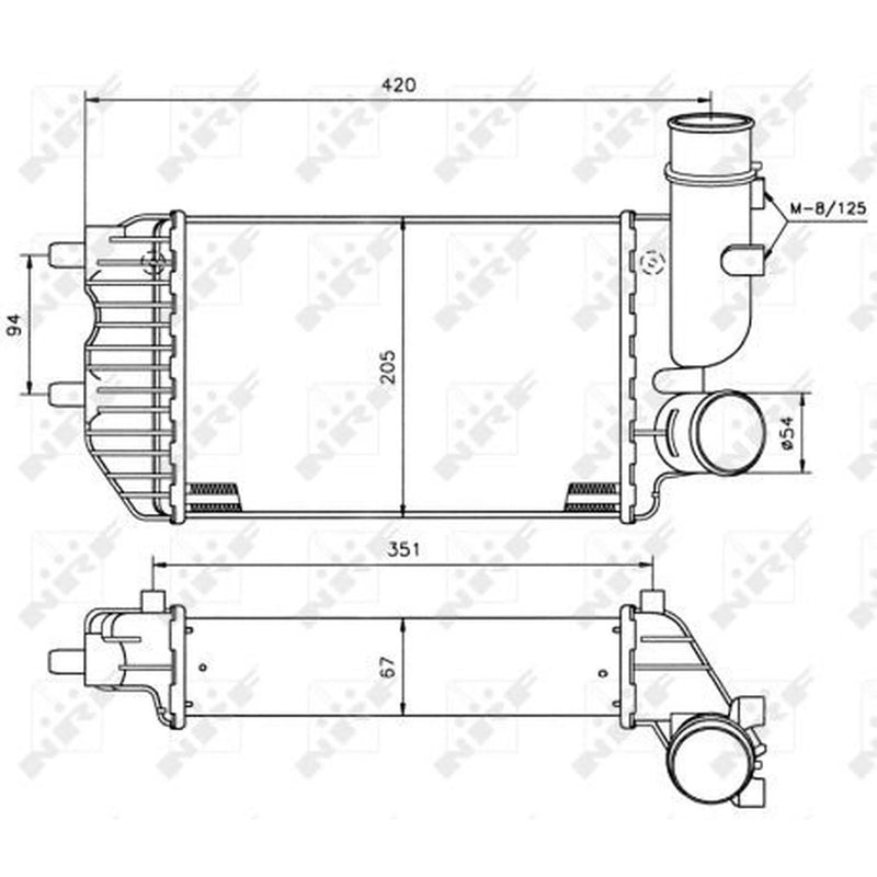 NRF Intercooler (Charge Air Cooler) 30066A