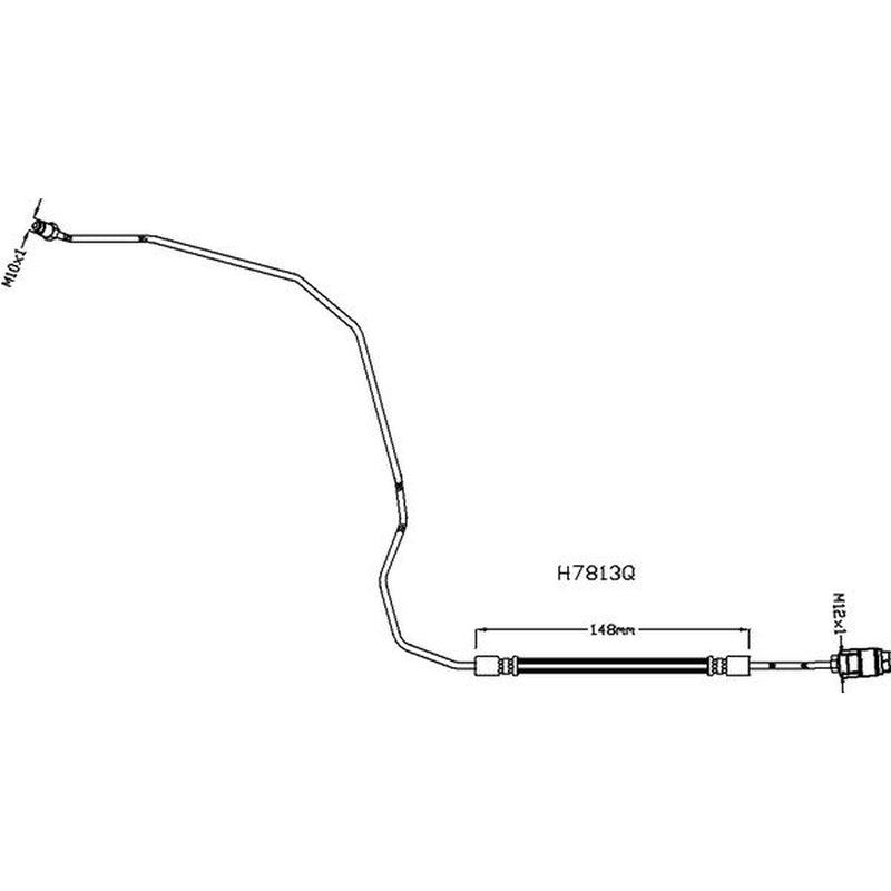 Abtex Brake Hydraulic Hose Line Rear Left ABH1160L