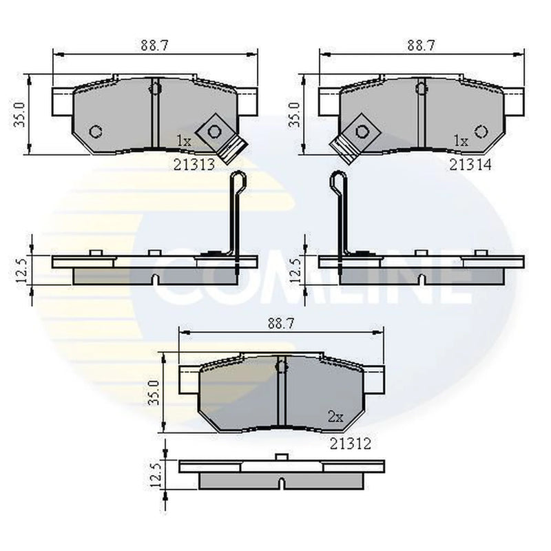 Comline 4 x Rear Brake Pad Set CBP3242