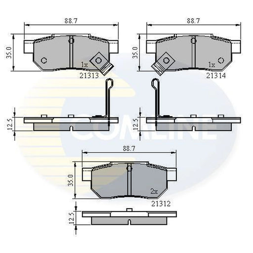 Comline 4 x Rear Brake Pad Set CBP3242